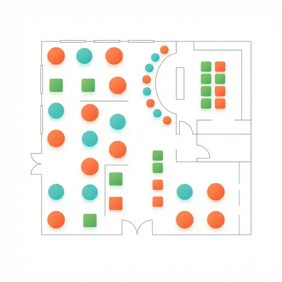 Planimetria tavoli ristorante